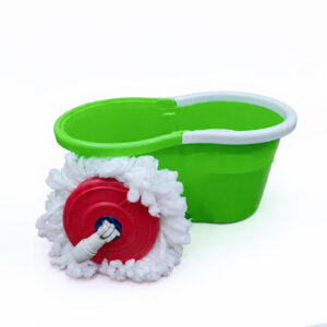 Set de Limpieza Cubo con Mopa Giratoria y Palo Incluido