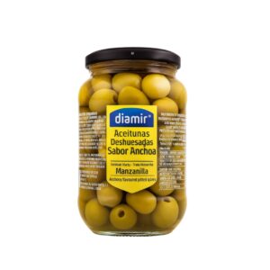 Aceituna Manzanilla Deshuesada Sabor Anchoa Diamir 835g