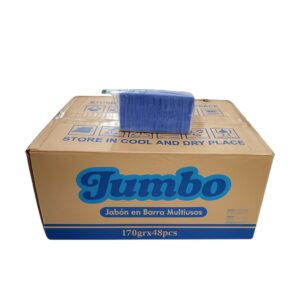 Caja de Jabón de Lavar Multiusos Jumbo Color Azul (48udx170g)