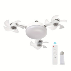 Lámpara LED 50W con 3 Mini Ventiladores y Control Remoto