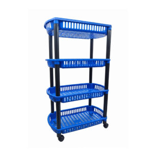 Organizador Plástico Multiusos con Ruedas y 4 Niveles