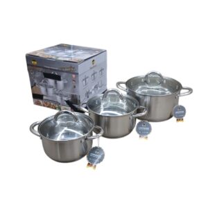 Set De Cazuelas Inoxidables 6pzas