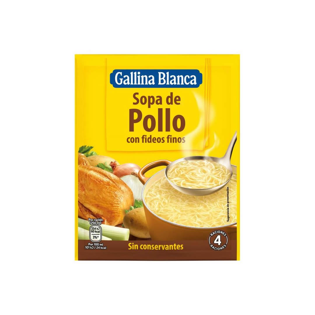 Sopa de Pollo con Fideos Gallina Blanca 68g