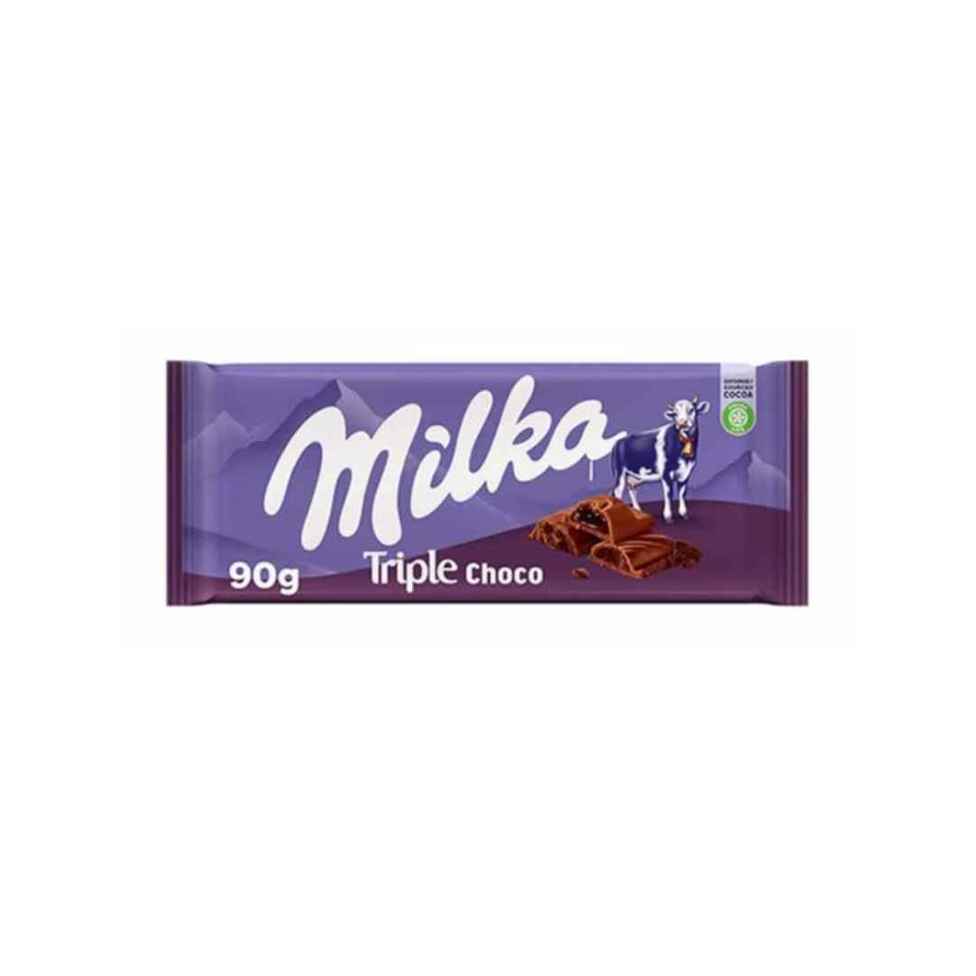 Tableta de chocolate Milka Triple Chocolate 90 g