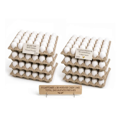 Huevos de gallina 8 Cartones de 30ud