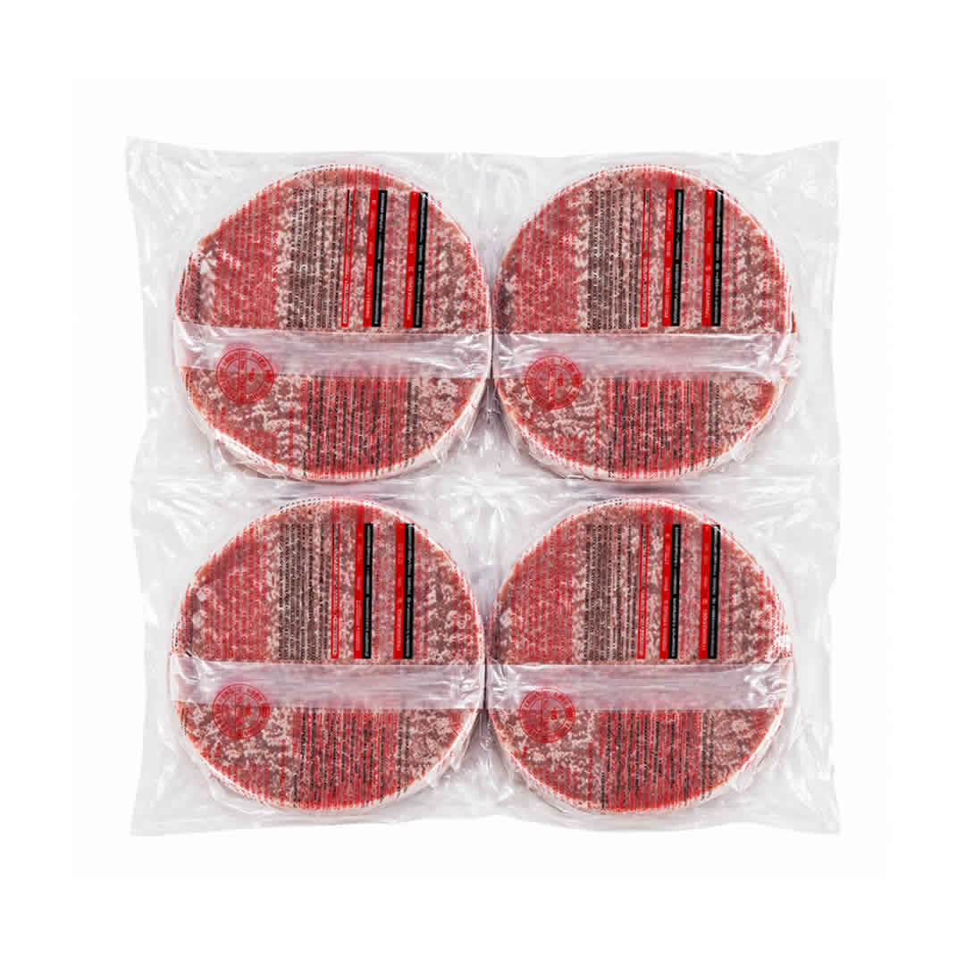 Hamburguesas de Res Plena 4ud de 90g