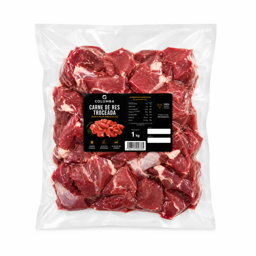 Carne de Res Troceada Columba 1Kg