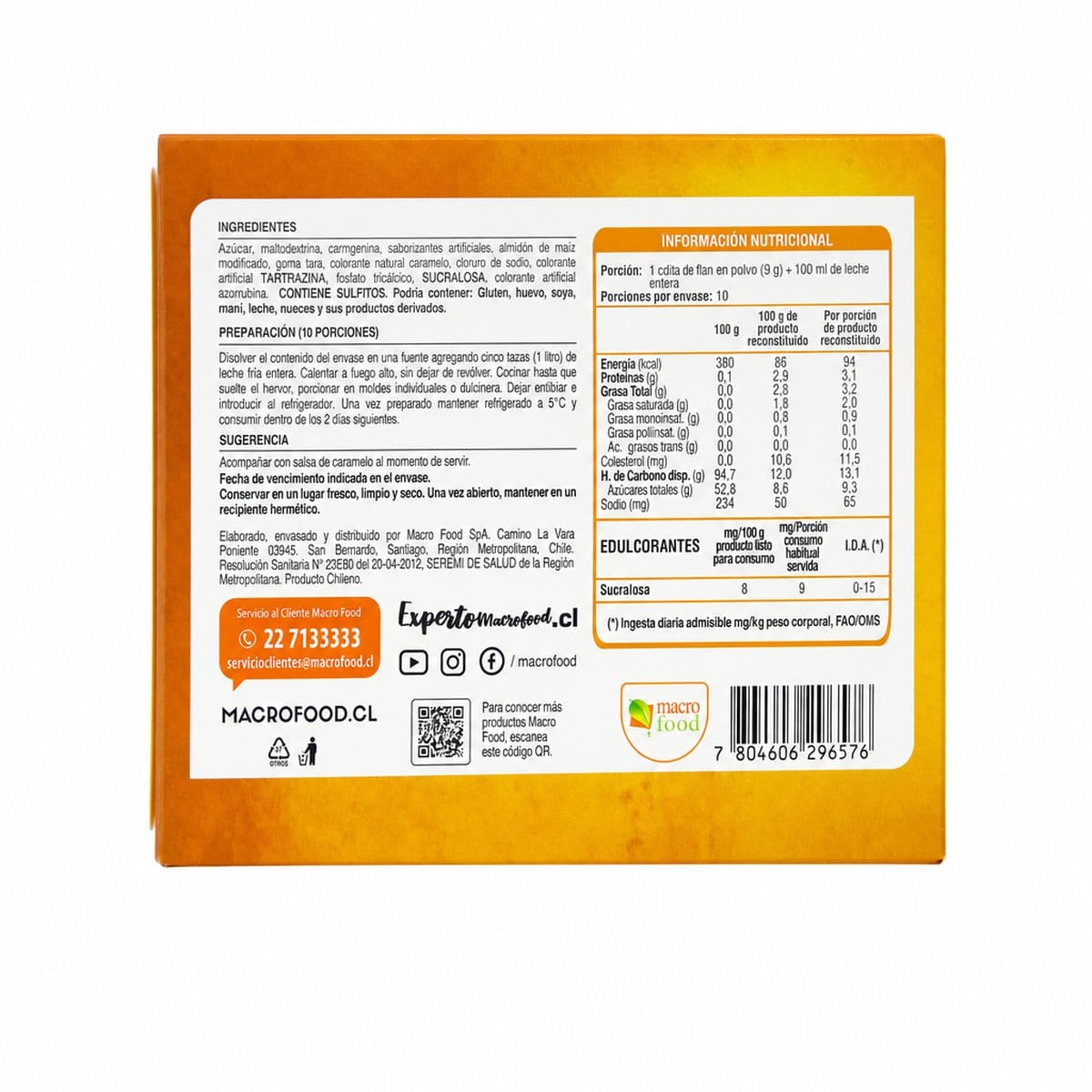 Flan sabor Manjar Macro Food 90g - Imagen 2